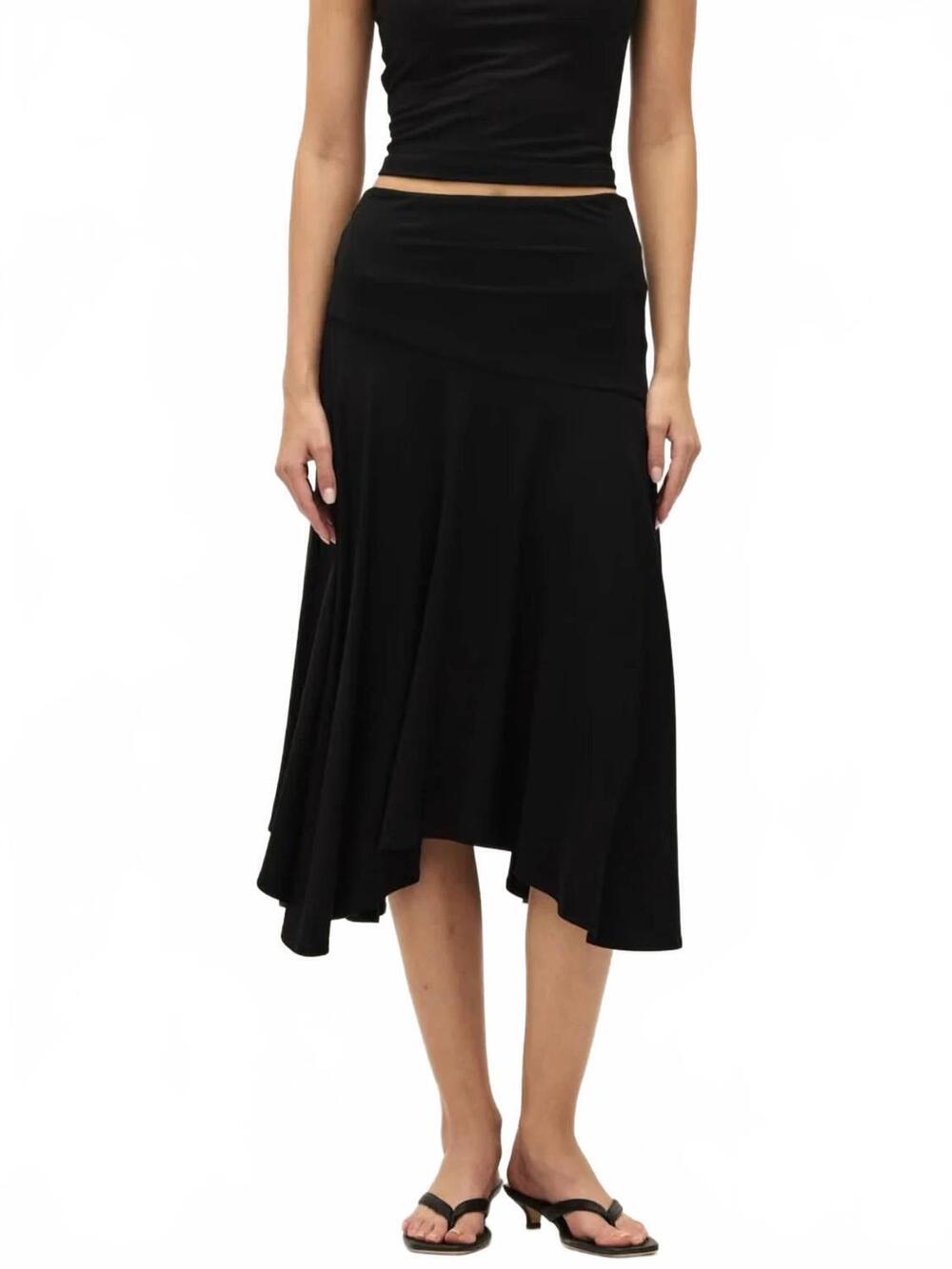 NEW ELODIE THE LABEL irena midi skirt in black